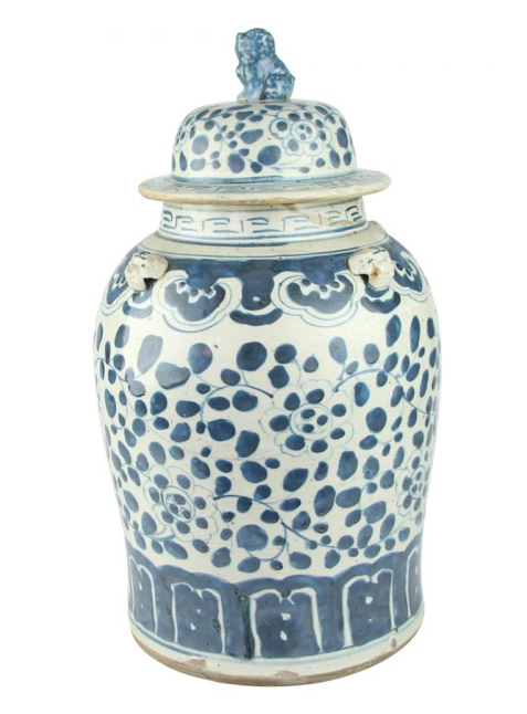 Antiqued Chunky Floral Dot Jar