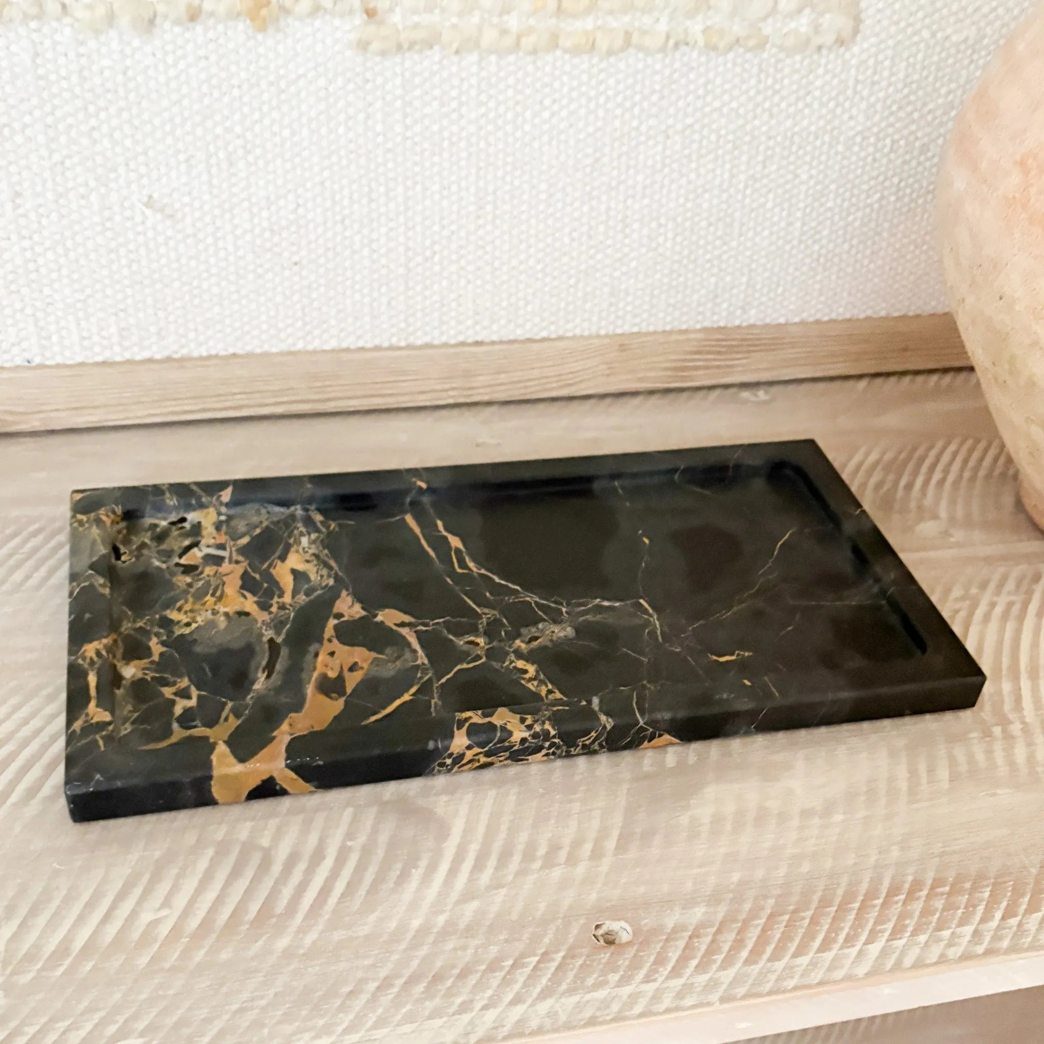 Portoro Gold Marble Tray