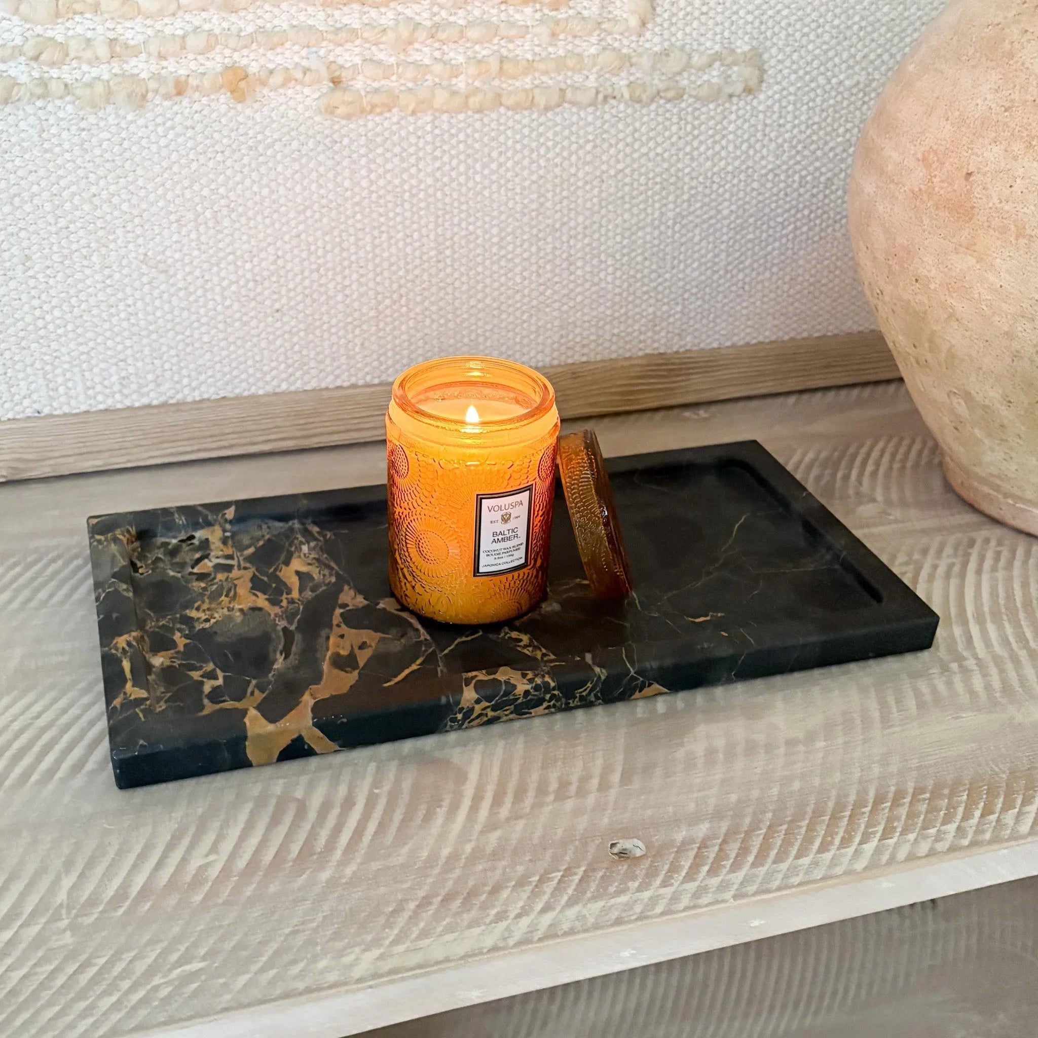 Portoro Gold Marble Tray