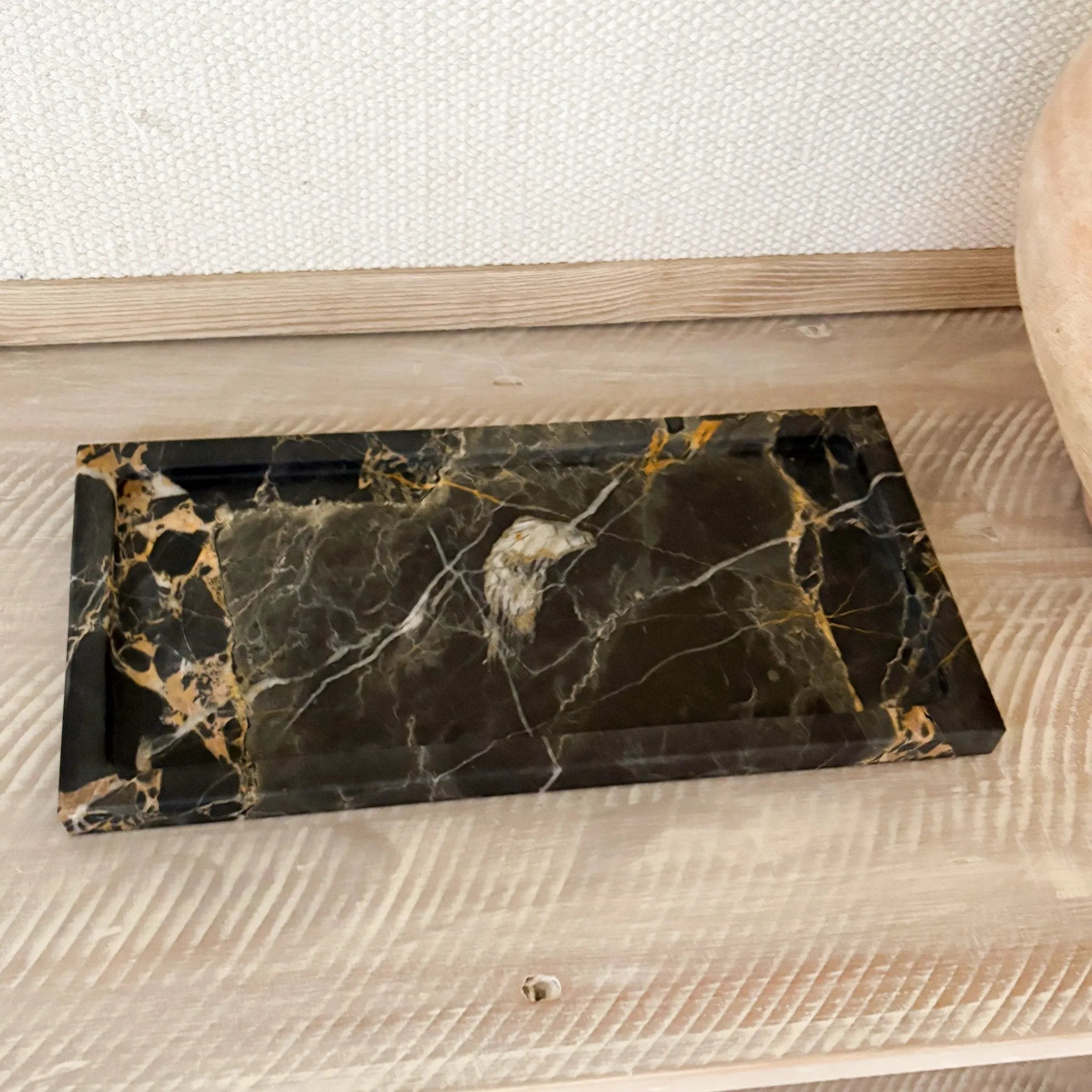 Portoro Gold Marble Tray