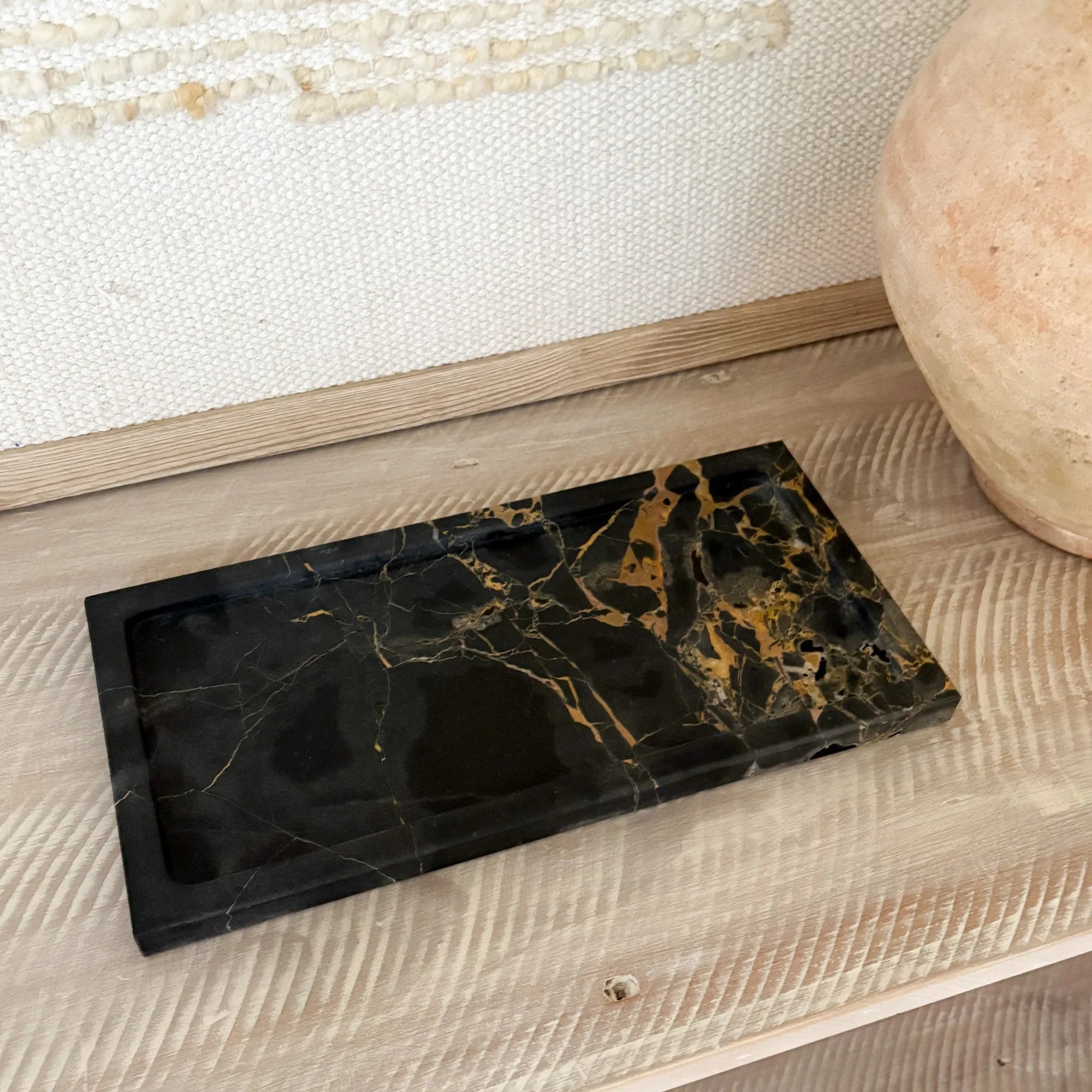 Portoro Gold Marble Tray