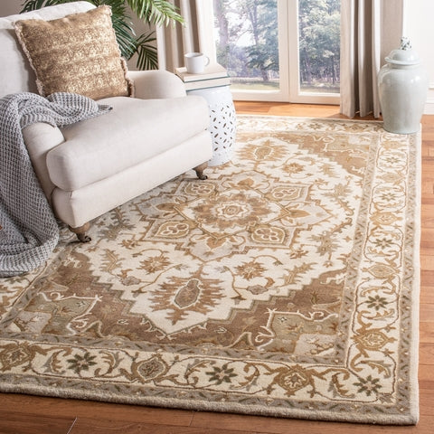 Royalty Wool Rug in Beige and Sage