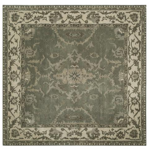 Royalty Wool Rug in Gray and Cream