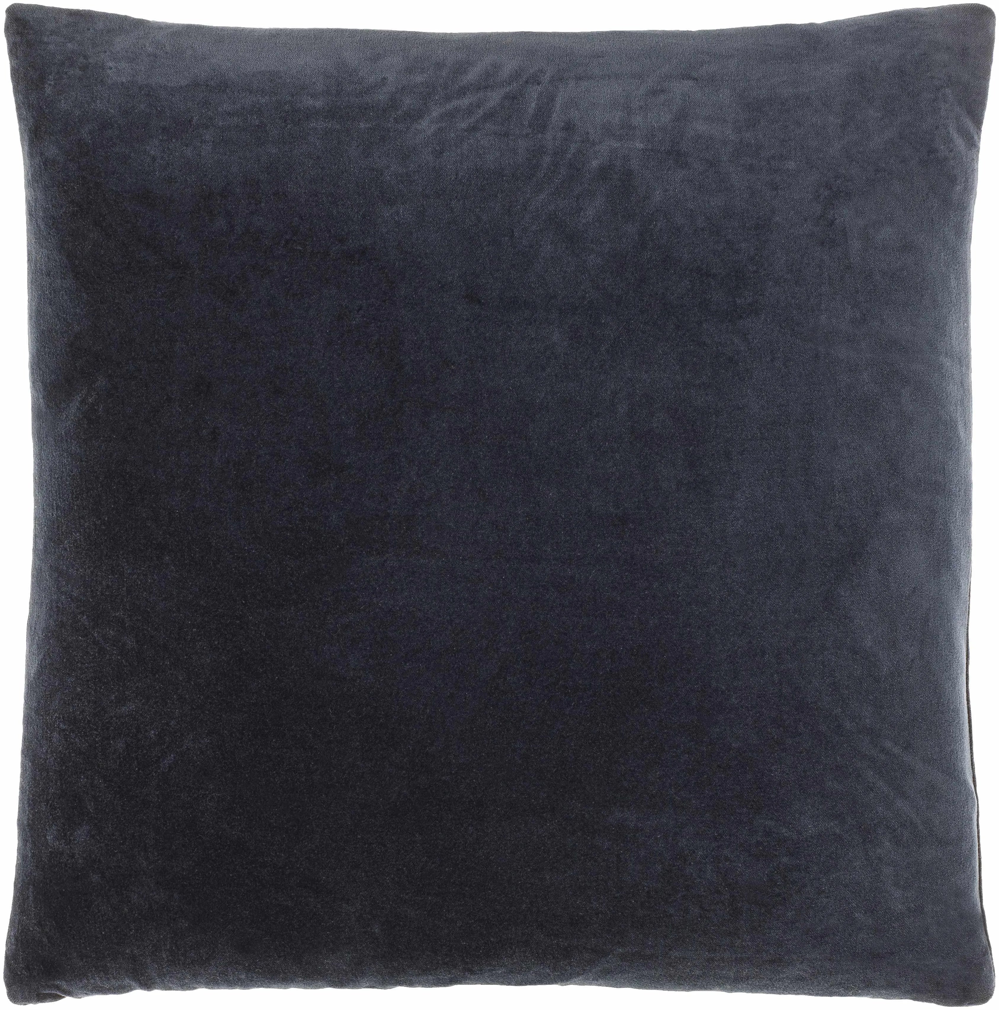 Rahiq Navy Blue Border Cotton Throw Pillow