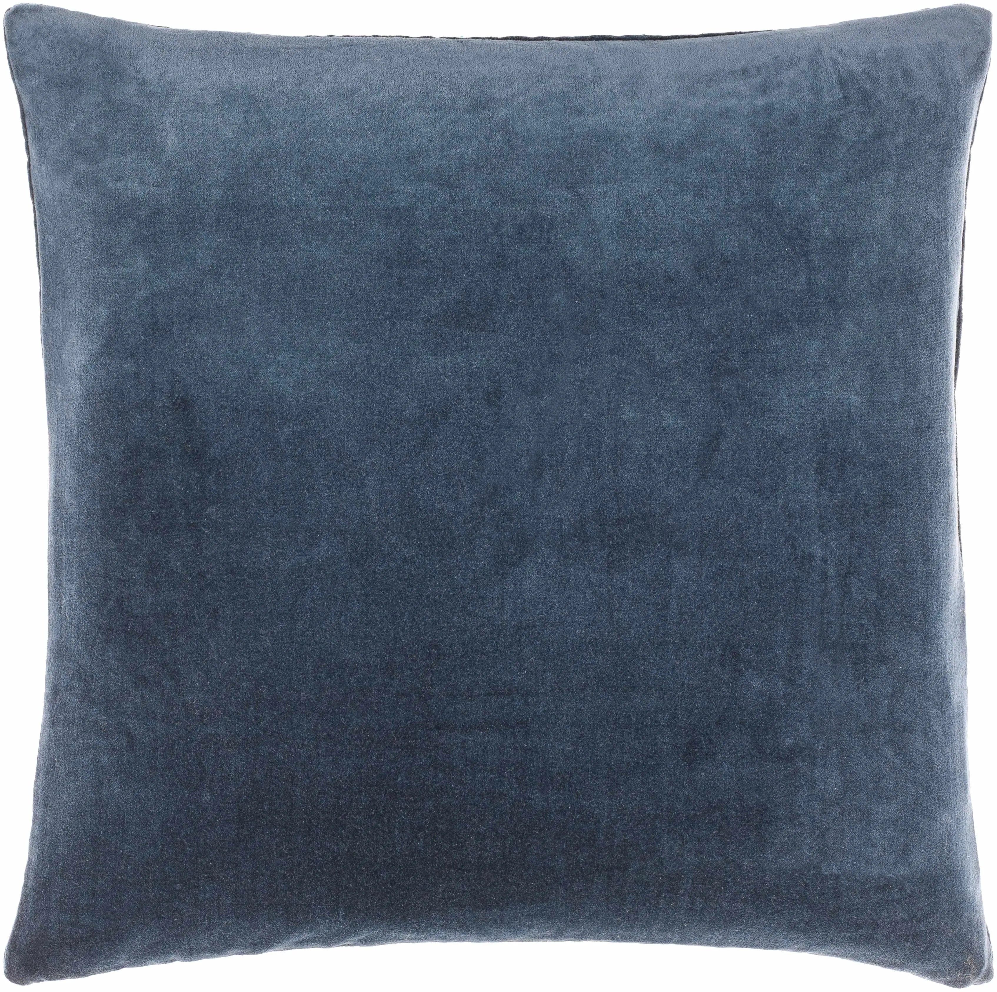 Rahiq Blue Border Cotton Throw Pillow