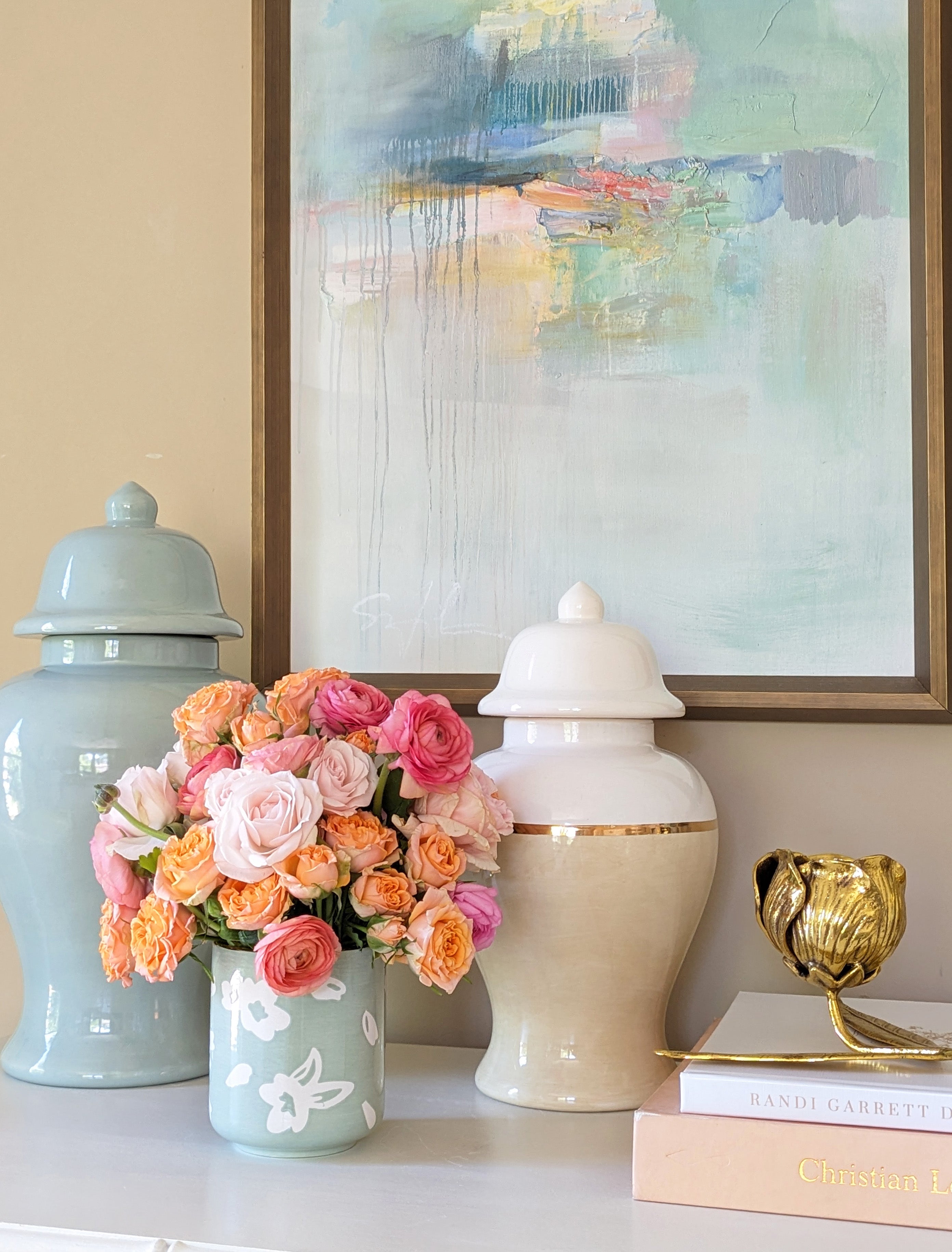 Sakura Ginger Jars in Serenity Blue