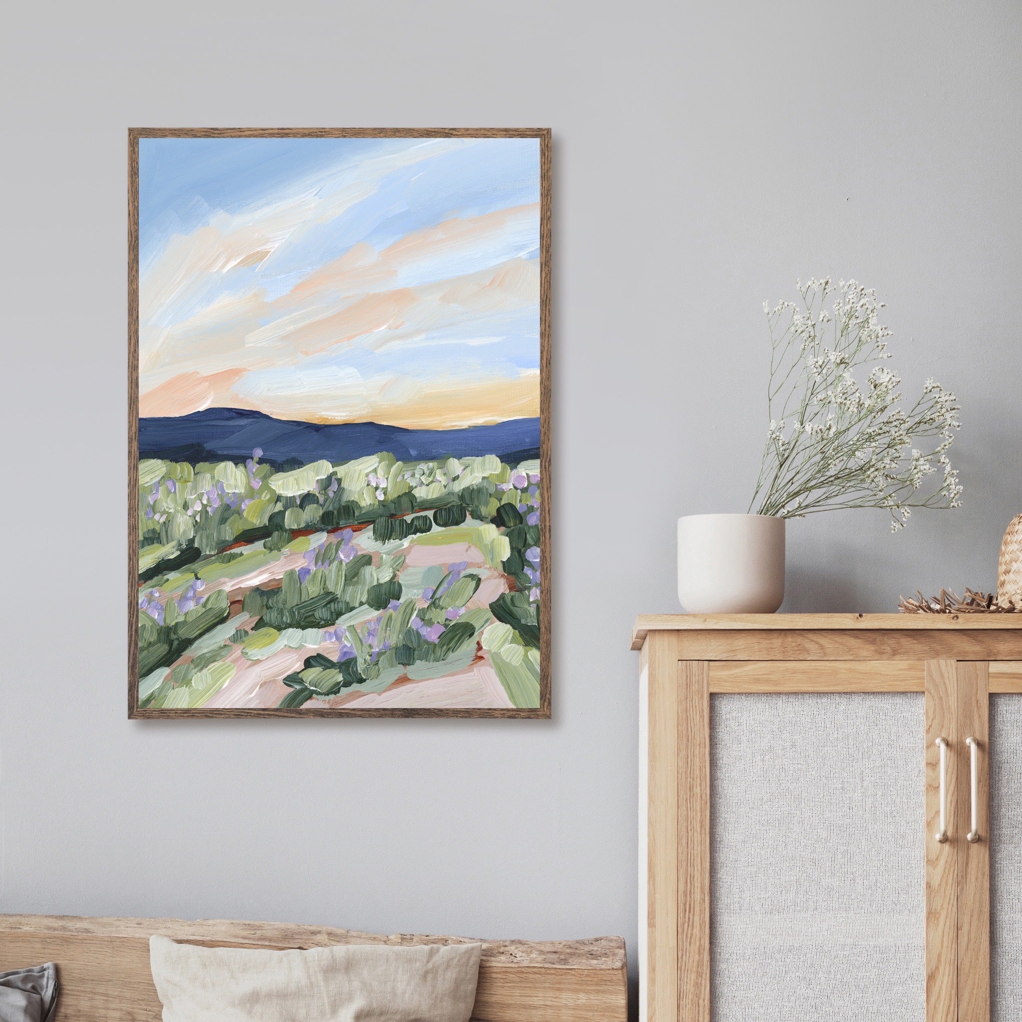 "Sandstone and Wildflowers" Art Print