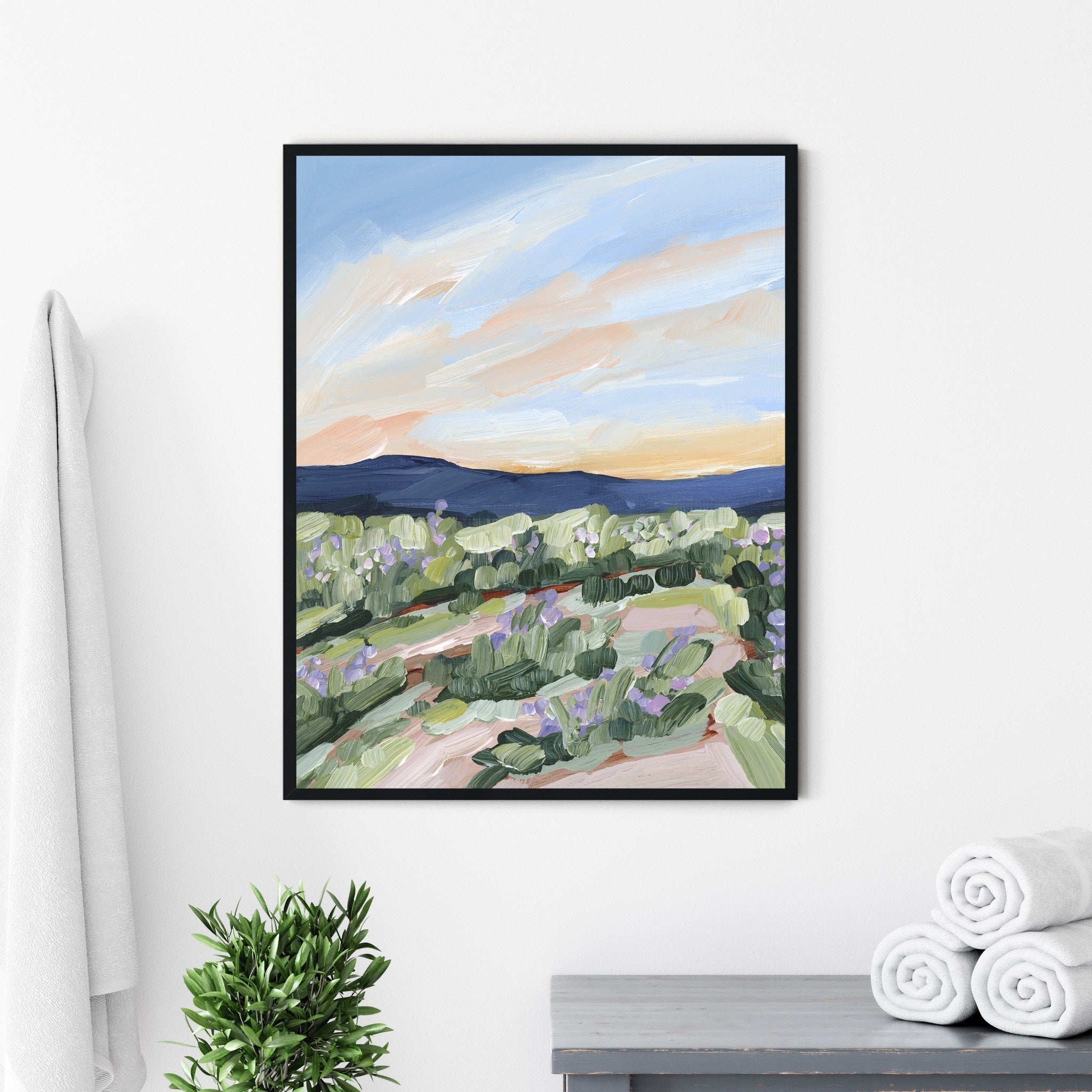 "Sandstone and Wildflowers" Art Print