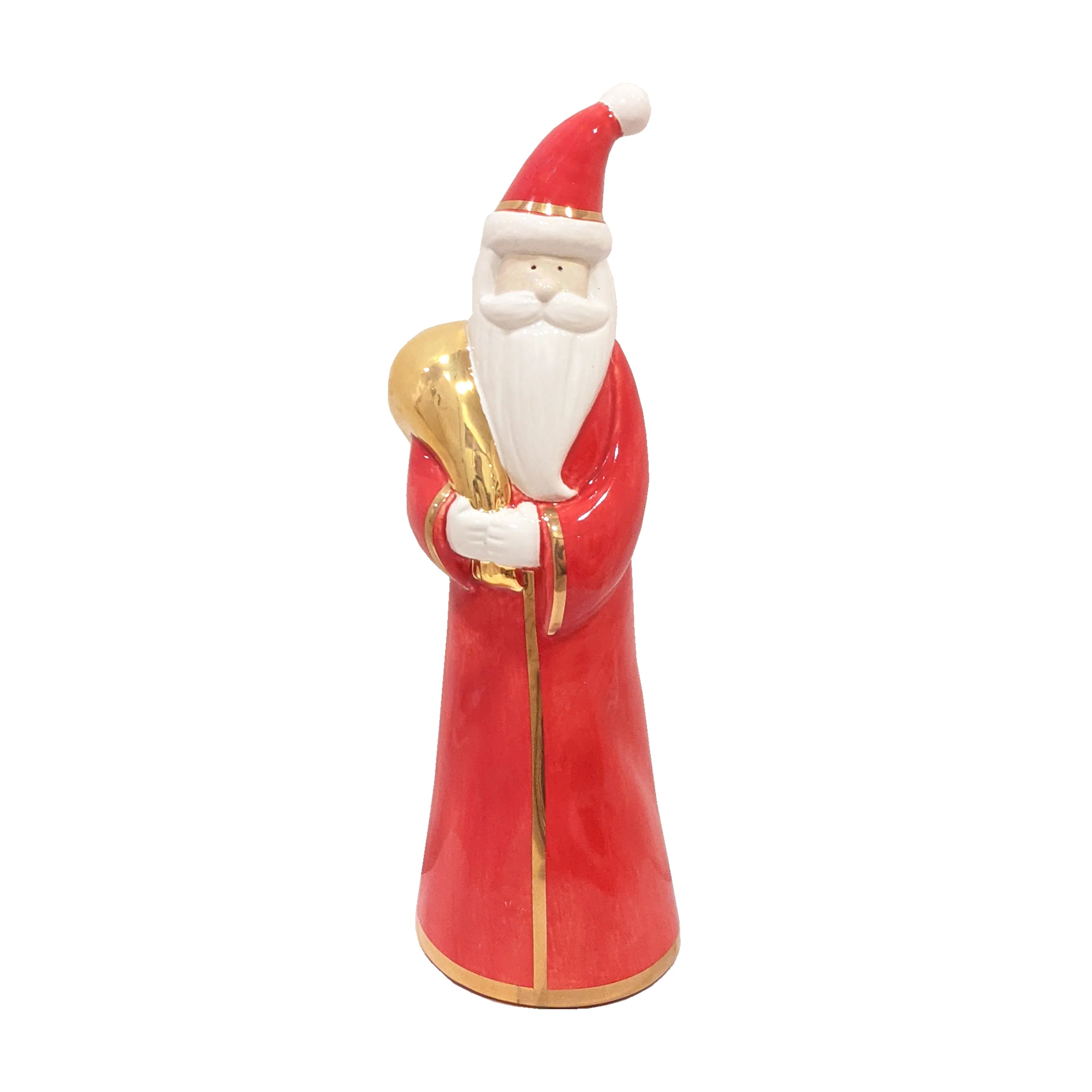 Holiday Red Santa with 22K Gold Accents