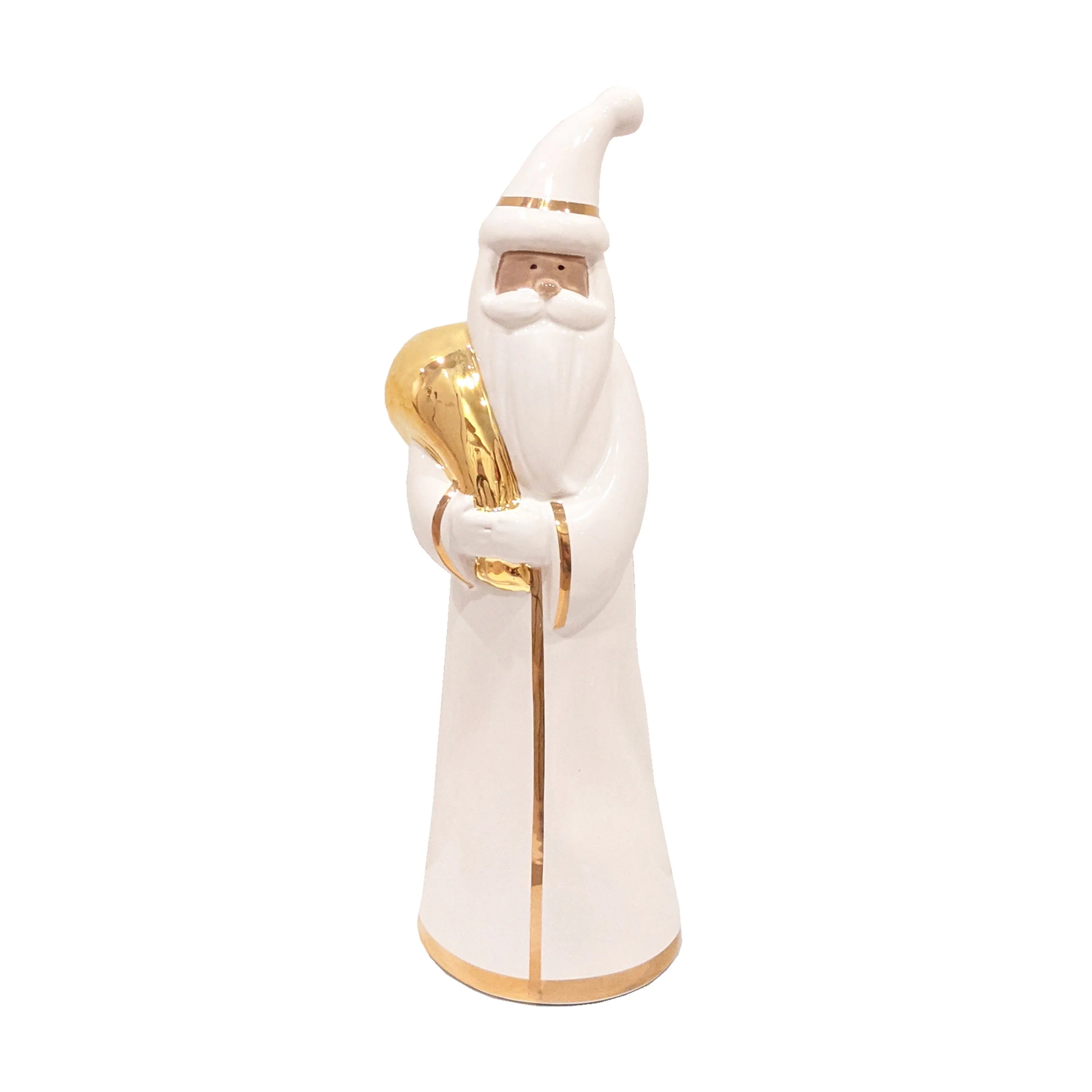 White Santa with 22K Gold Accents