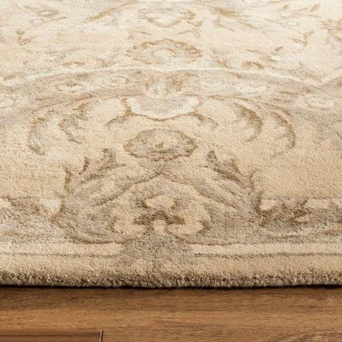 Savonnerie Wool and Viscose Rug in Sand