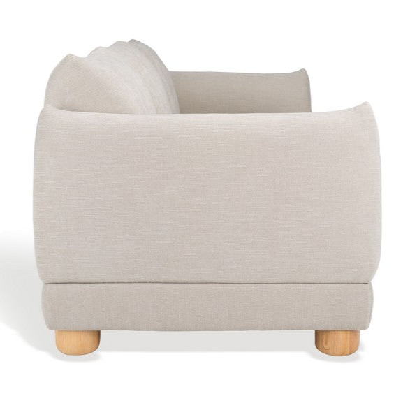 Safavieh Marysa Chenille Sofa in Beige/Natural