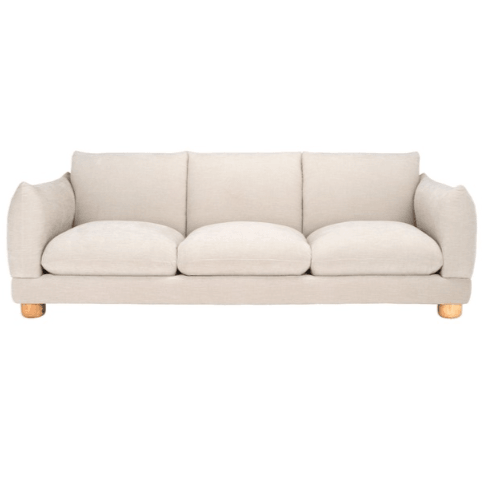 Safavieh Marysa Chenille Sofa in Beige/Natural