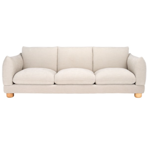 Safavieh Marysa Chenille Sofa in Beige/Natural