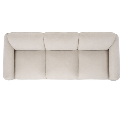 Safavieh Marysa Chenille Sofa in Beige/Natural