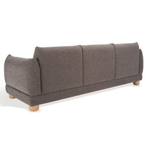 Safavieh Marysa Chenille Sofa in Dark Brown/Natural