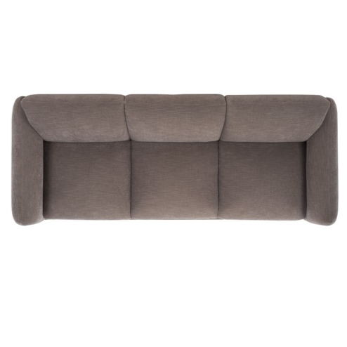 Safavieh Marysa Chenille Sofa in Dark Brown/Natural