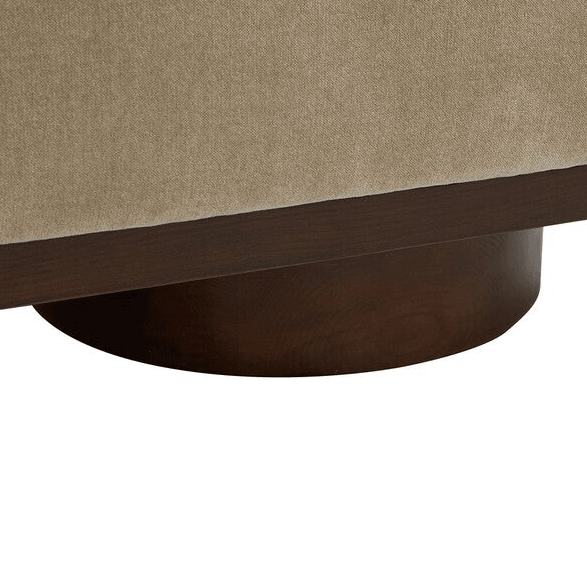 Safavieh Vianna Faux Shearling Storage Bench in Sand/Walnut