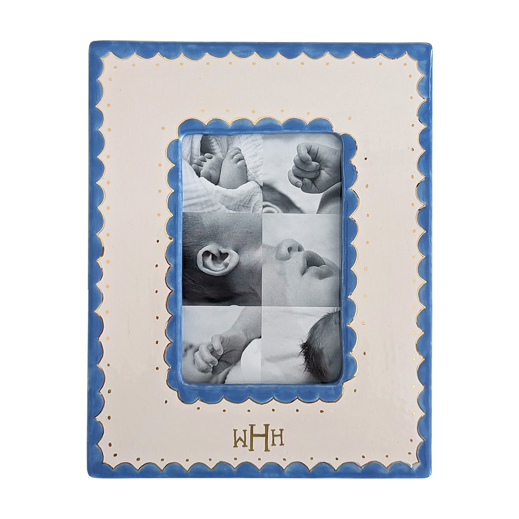 Scallop Monogrammed Photo Frame