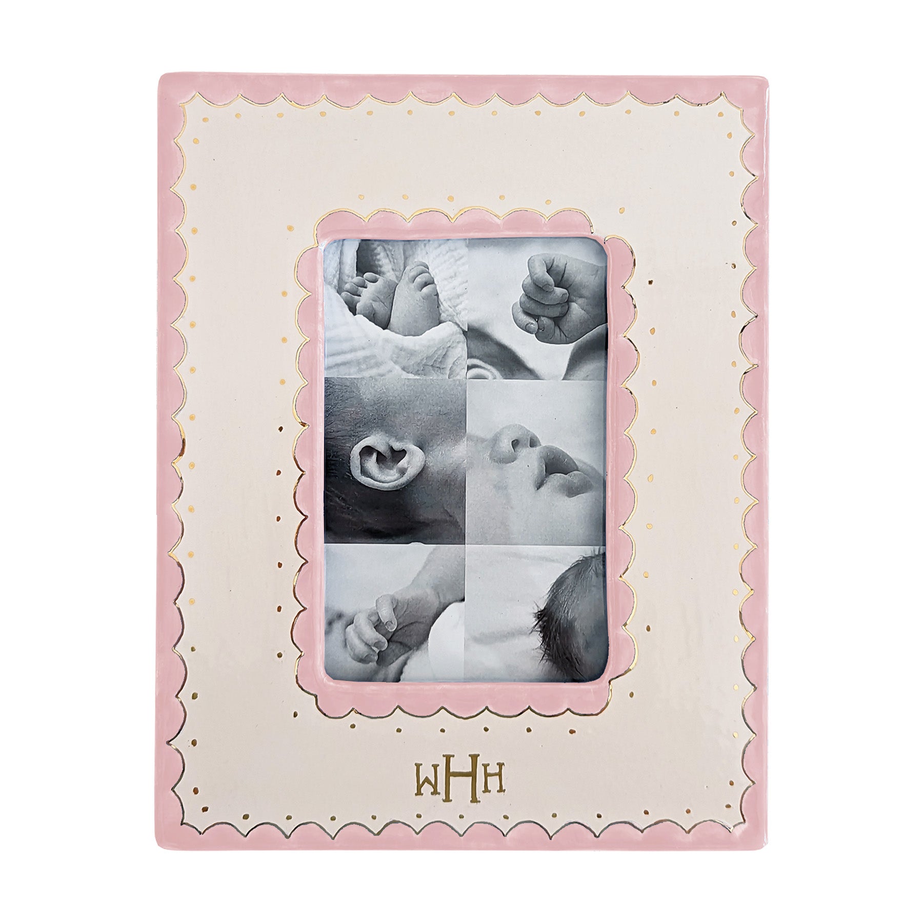 Scallop Monogrammed Photo Frame