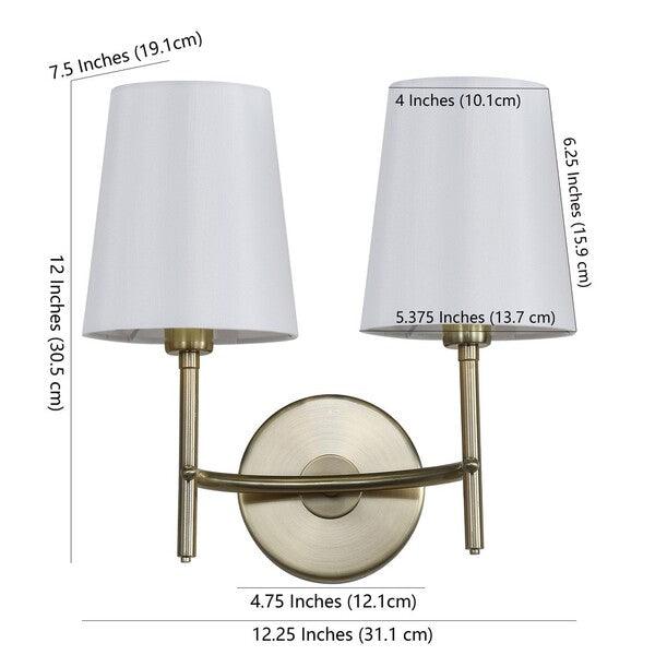 Safavieh Barrett Two Light Brass Gold Wall Sconce