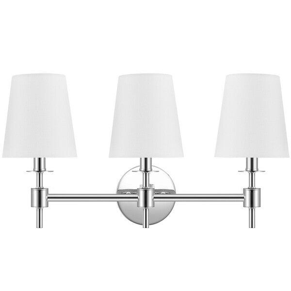 Safavieh Davielle 3 Light Chrome-White Iron Wall Sconce