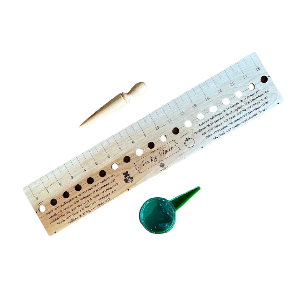 Seeding Gift Set - Dibble, Seeder and Ruler