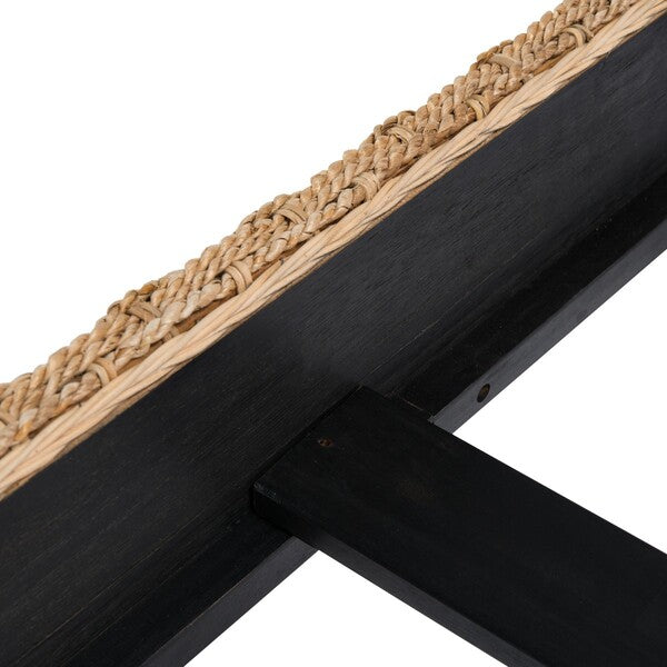 Galen Woven Banana Stem Bed in Natural and Black