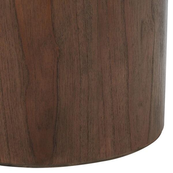 Safavieh Devin Walnut Round Pedestal Dining Table