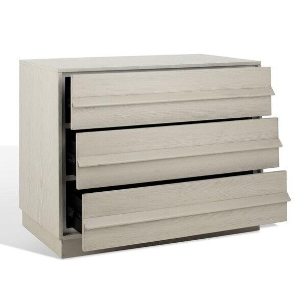 Safavieh Deirdra White Washed 3-Drawer Wood Chest