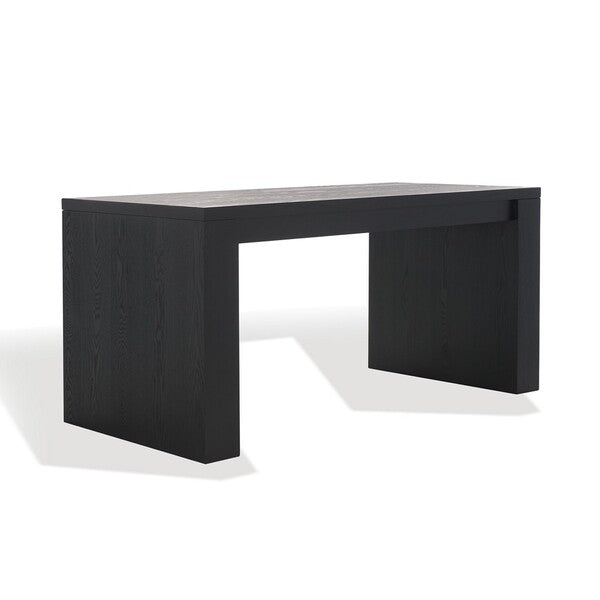 Deborah Elm Wood Desk in Black with Drawer