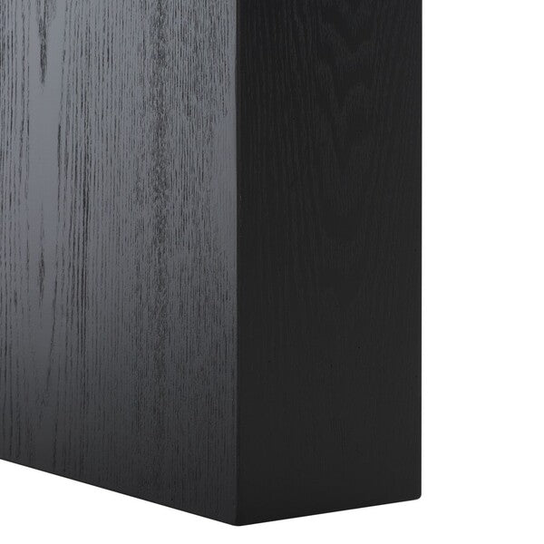 Deborah Elm Wood Desk in Black with Drawer