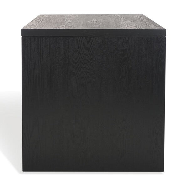 Deborah Elm Wood Desk in Black with Drawer