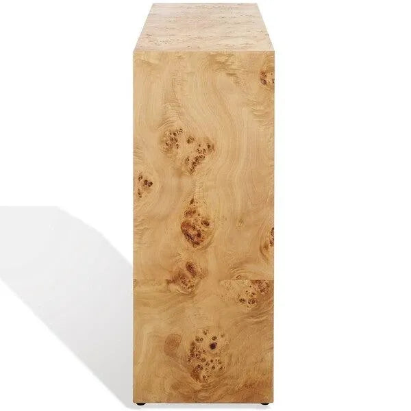 Safavieh Katelynn Burled Mappa Wood Console Table in Natural