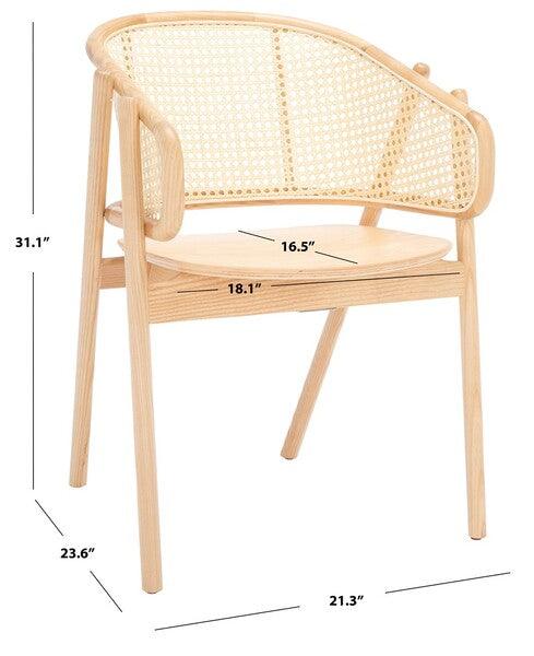 Safavieh Emmy Natural Rattan Back Dining Chair