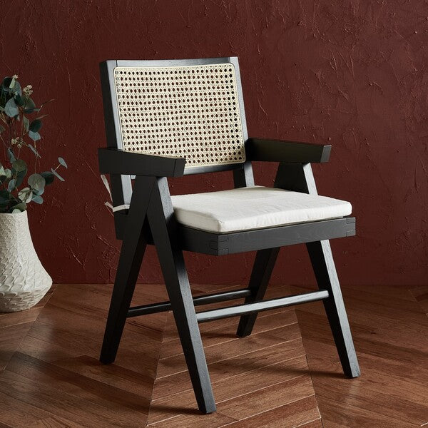 Colette Black-Natural Rattan Armchair