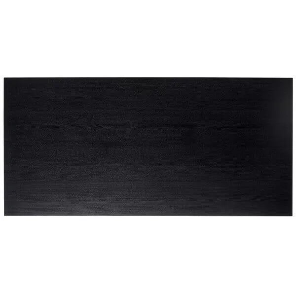 Safavieh Jaylin Ash Wood Dining Table in Black with Bold Geometry