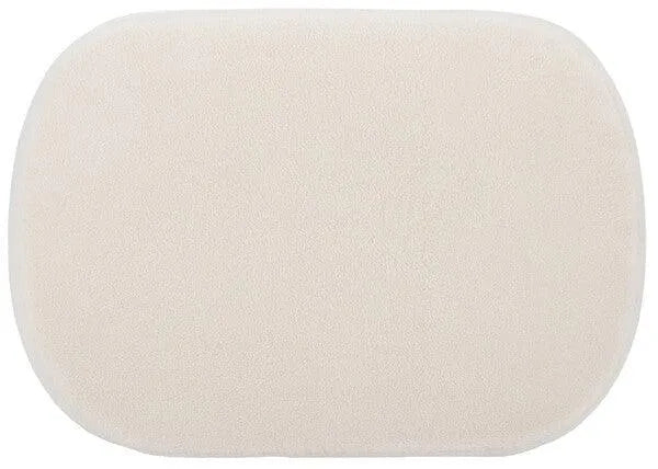 Safavieh Warren Ivory Faux Sheepskin Ottoman