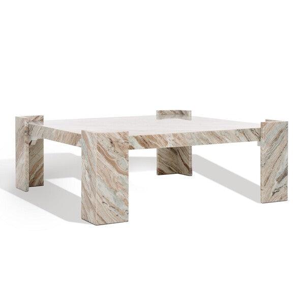 Safavieh Catayana Marble Coffee Table with L-Shaped Legs