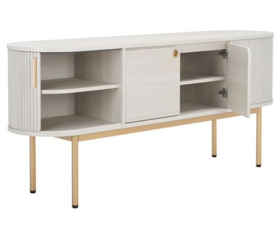 Safavieh Shaelynn Sideboard in Bleached White with Sliding Cabinets