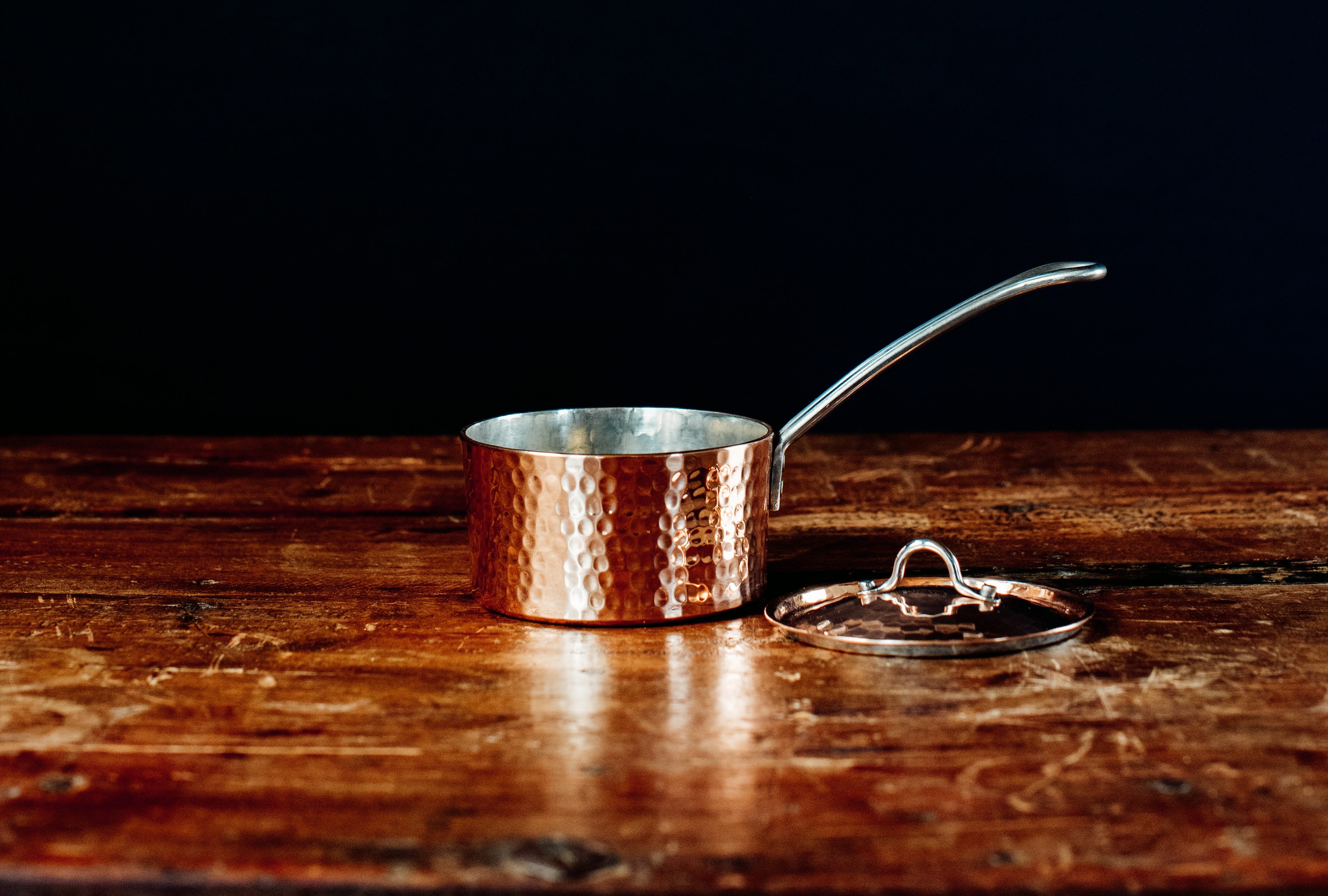 Petite French Copper Butter Pot With Lid