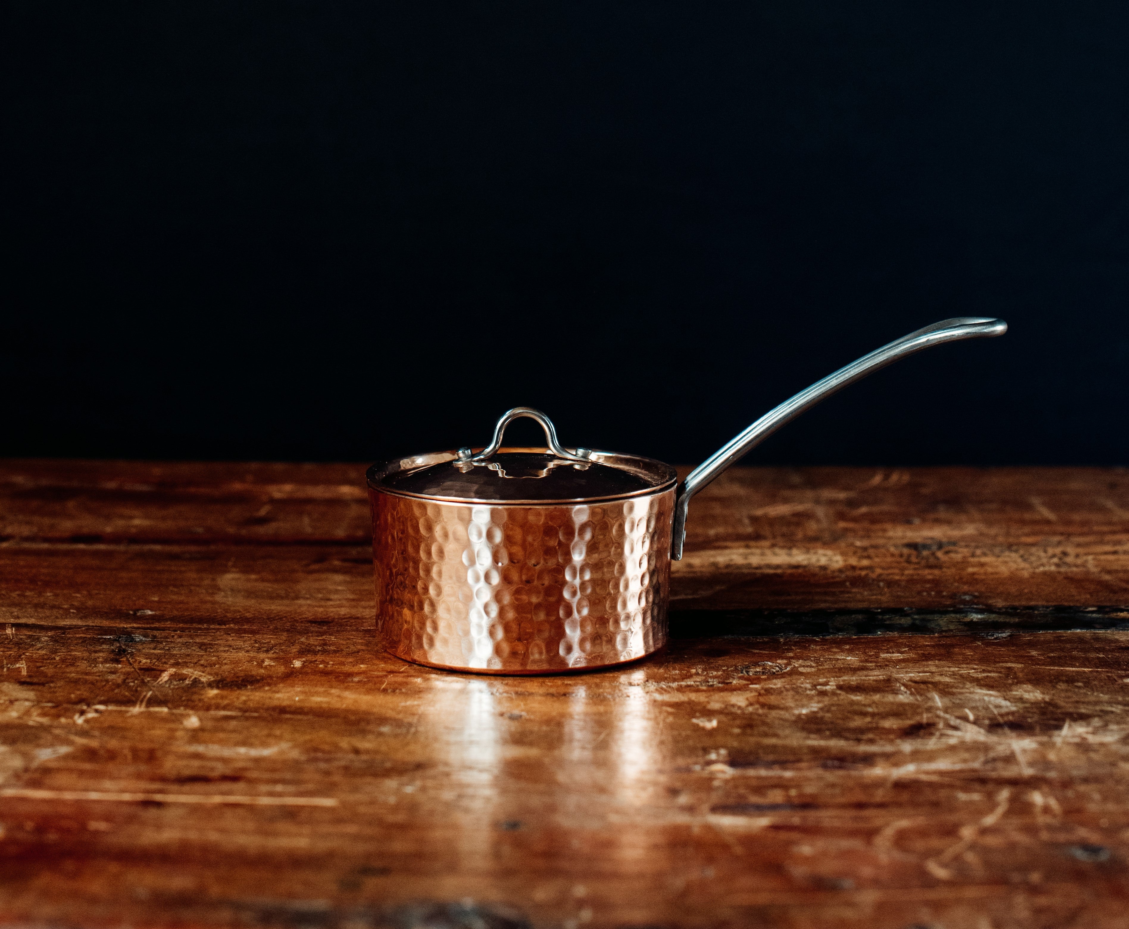 Petite French Copper Butter Pot With Lid