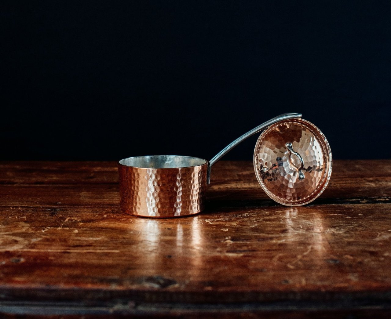 Petite French Copper Butter Pot With Lid