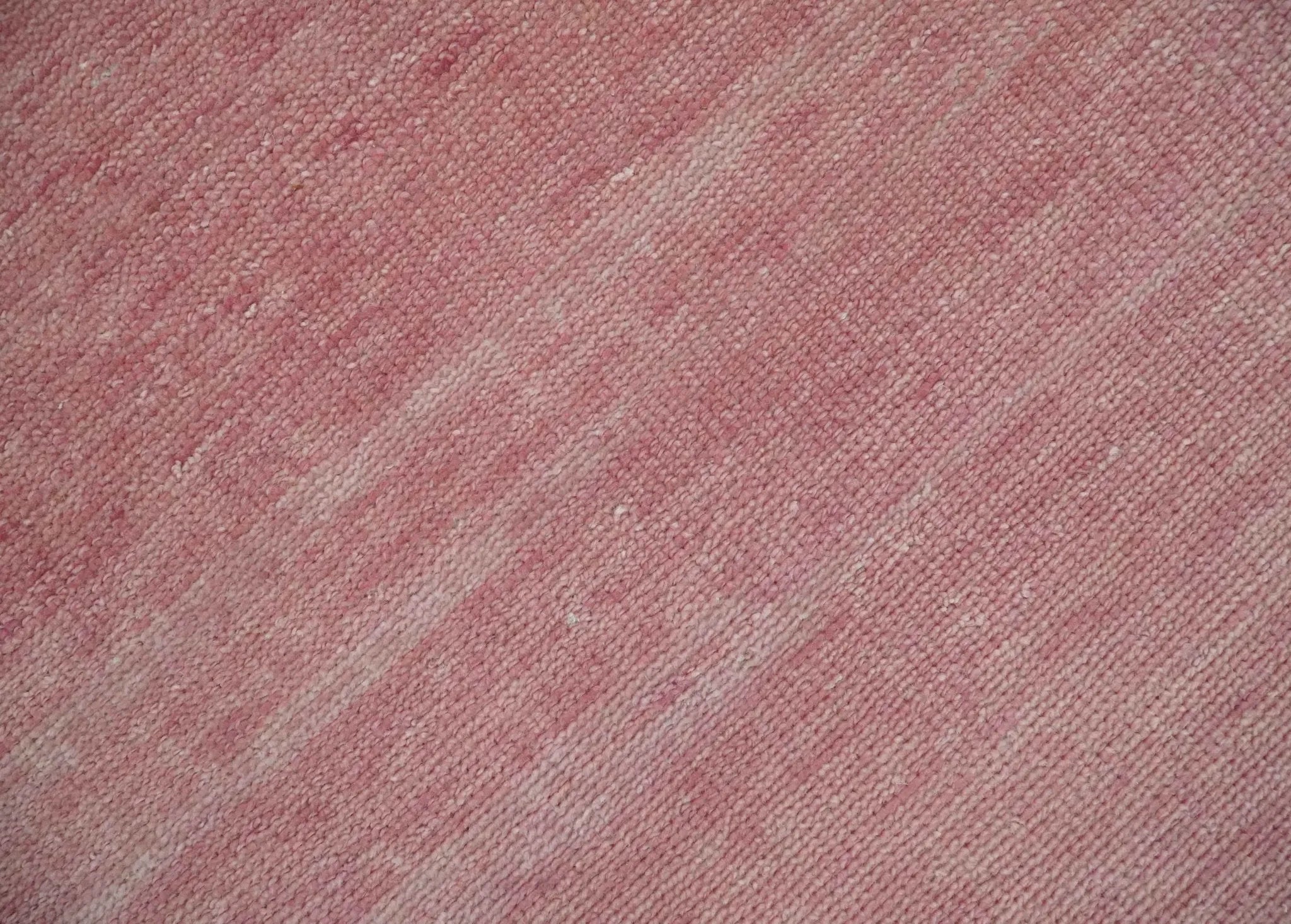 Solid Pink Custom Made Modern Contemporary Hand knotted wool Area Rug