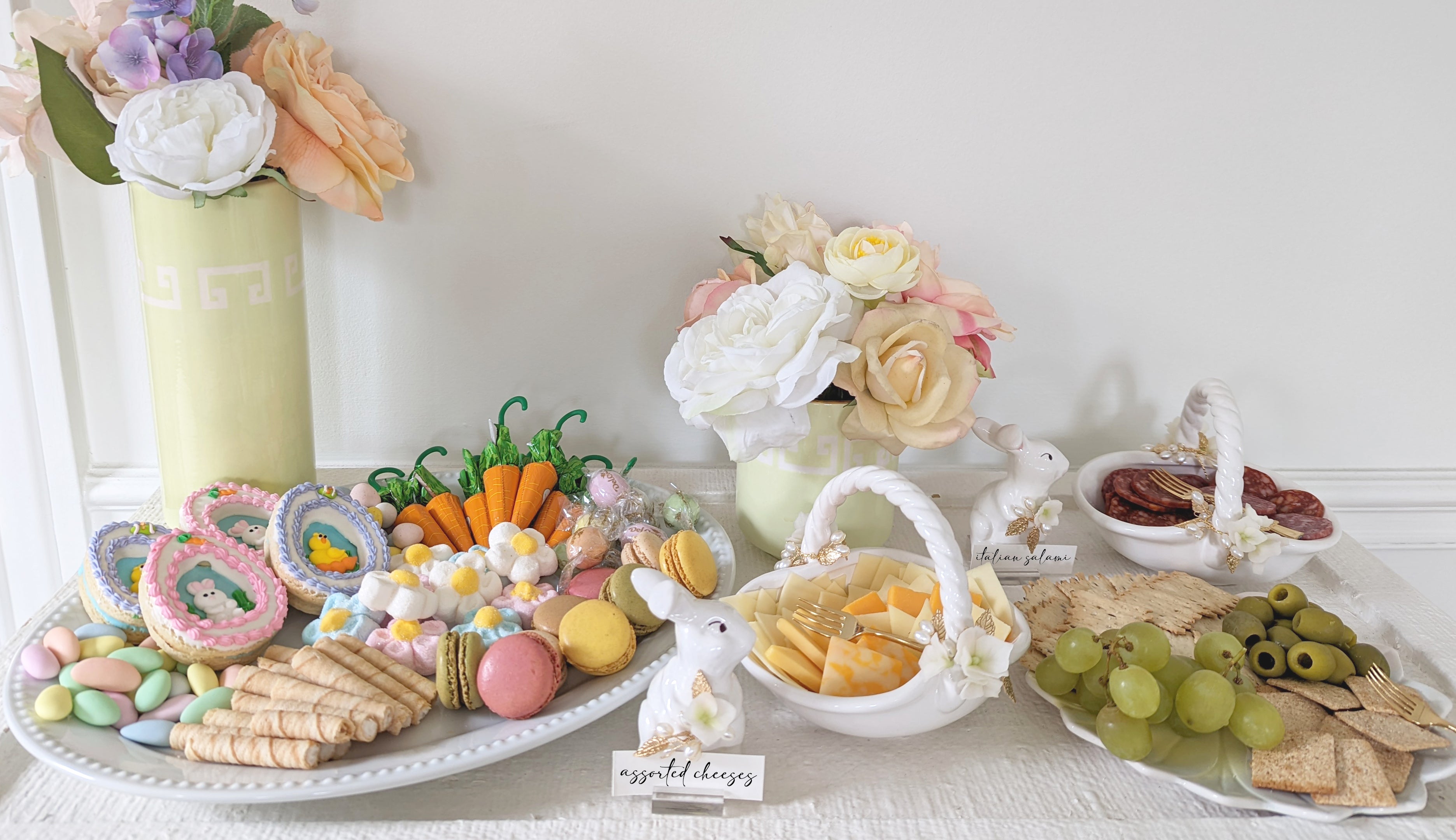 Bunny and Basket Serving Dish with Card Holder