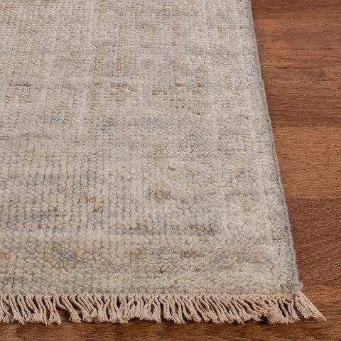 Samarkand Wool Rug in Light Gray and Beige