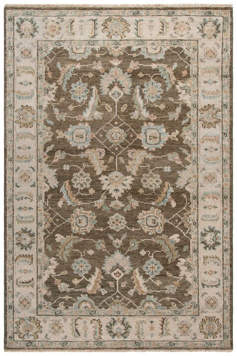 Samarkand Wool Rug in Beige and Brown