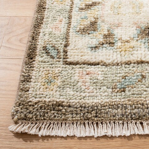 Samarkand Wool Rug in Beige and Brown