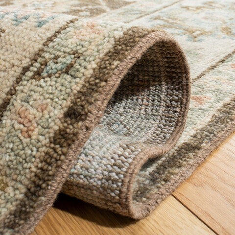 Samarkand Wool Rug in Beige and Brown