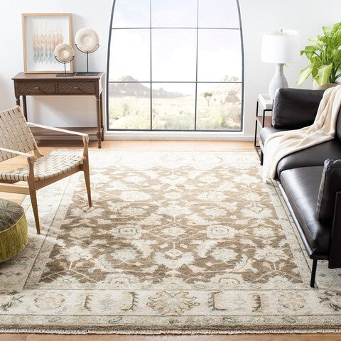 Samarkand Wool Rug in Beige and Brown